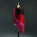 Kutch shibori tie-dye handwoven merino wool shawl 01