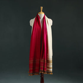 Kutch shibori tie-dye handwoven merino wool shawl 02