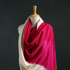 Kutch shibori tie-dye handwoven merino wool shawl 02