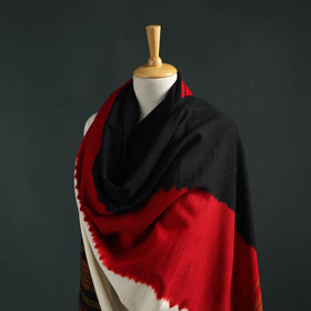 Kutch shibori tie-dye handwoven merino wool shawl 03