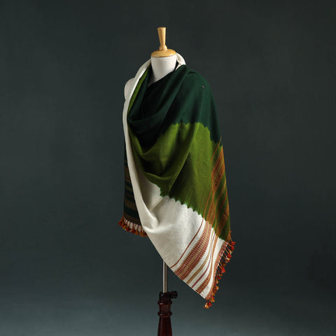 Kutch shibori tie-dye handwoven merino wool shawl 04