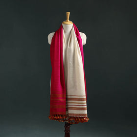 Kutch shibori tie-dye handwoven merino wool shawl 05