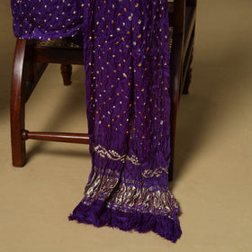 Kutch tie-dye bandhani modal silk 3pc unstitched dress