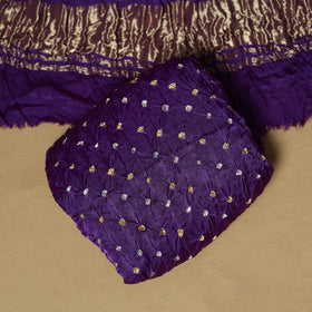 Kutch tie-dye bandhani modal silk 3pc unstitched dress