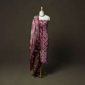 Kutch tie-dye bandhani modal silk 3pc unstitched dress