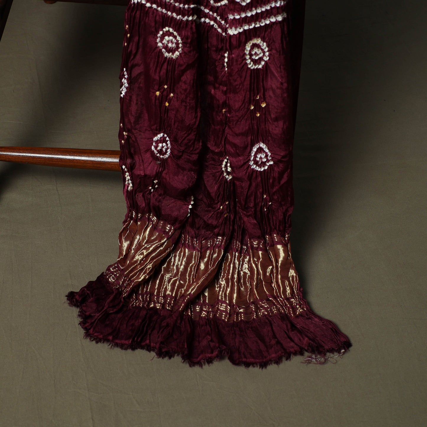 Kutch tie-dye bandhani modal silk 3pc unstitched dress
