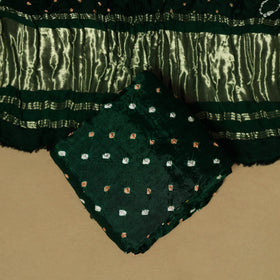 Kutch tie-dye bandhani modal silk 3pc unstitched dress