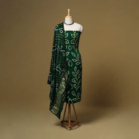 Kutch tie-dye bandhani modal silk 3pc unstitched dress