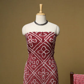 Kutch tie-dye bandhani modal silk 3pc unstitched dress