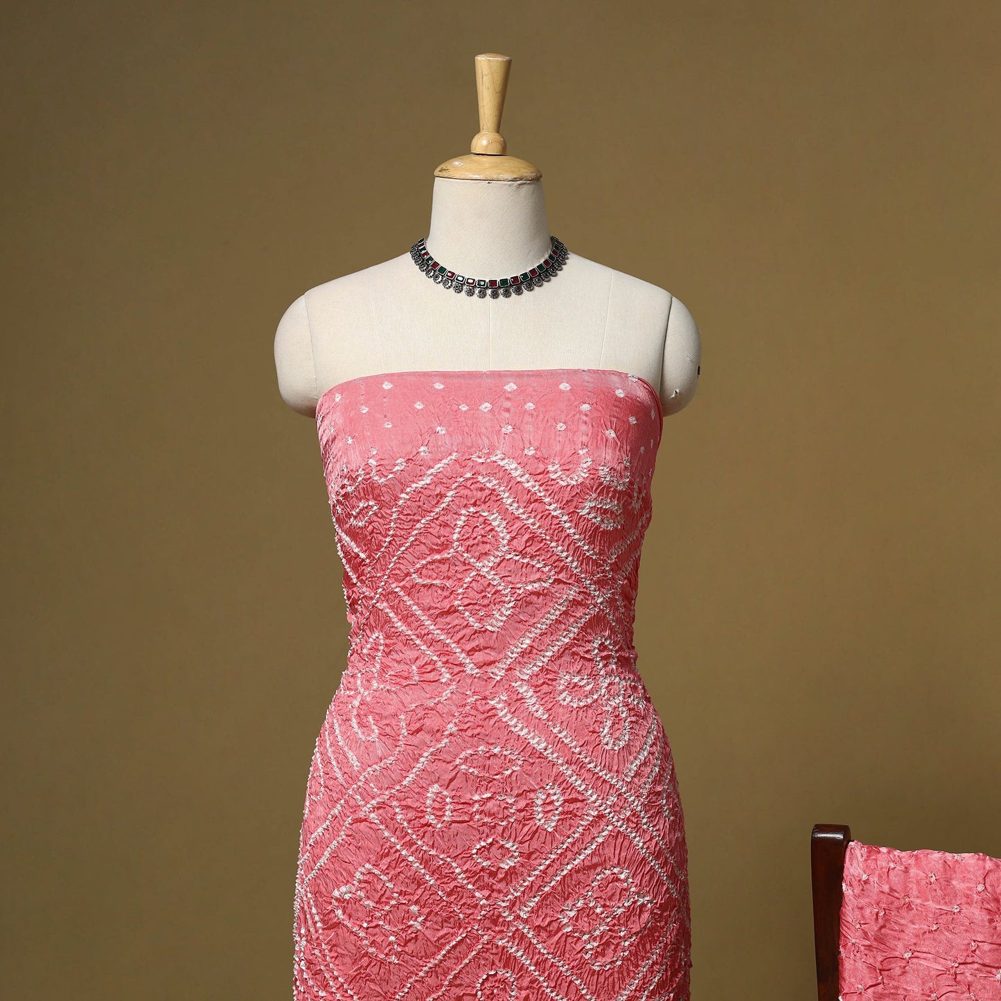 Kutch tie-dye bandhani modal silk meenakari zari work 3pc