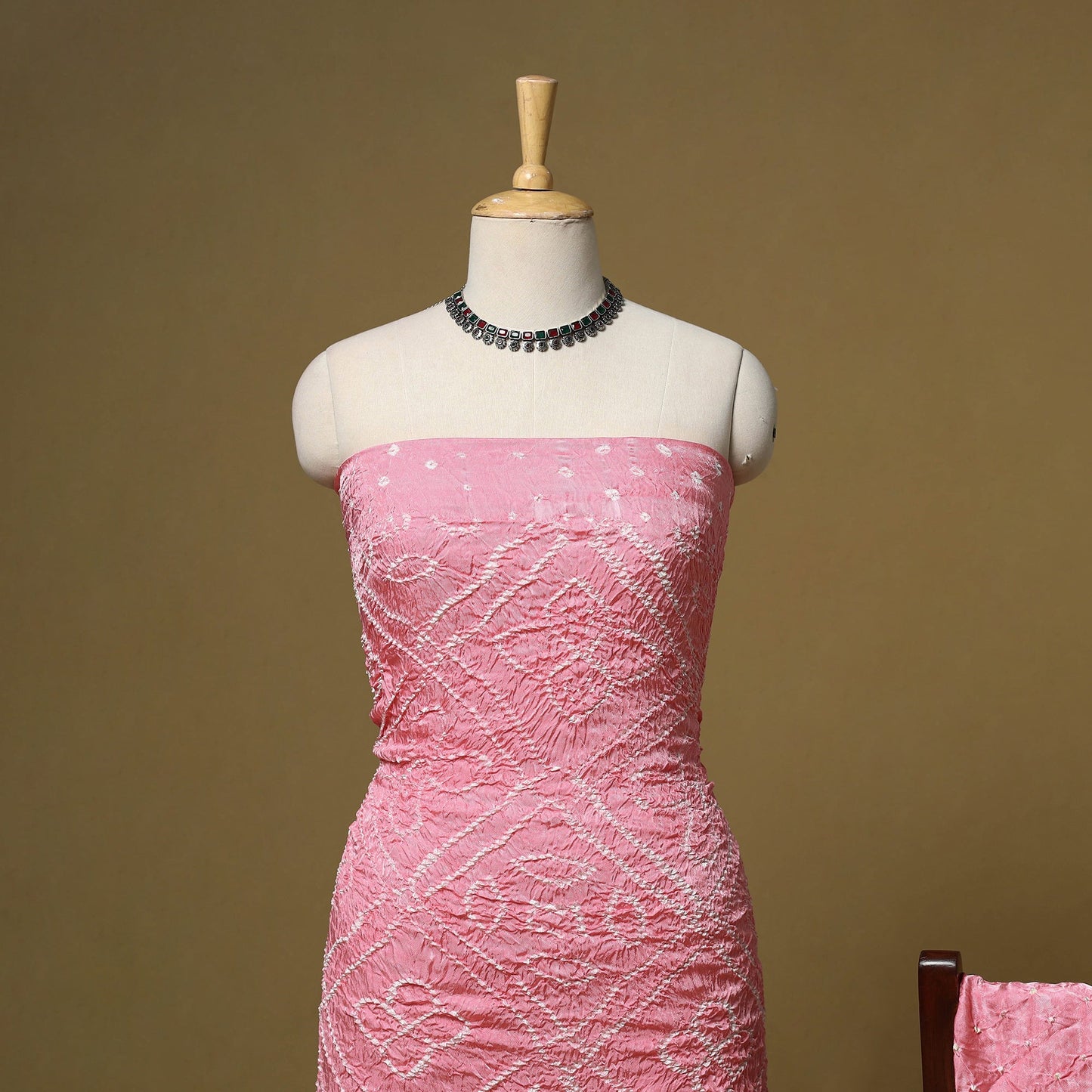 Kutch tie-dye bandhani modal silk meenakari zari work 3pc