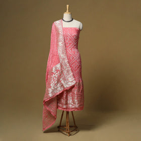 Kutch tie-dye bandhani modal silk meenakari zari work 3pc