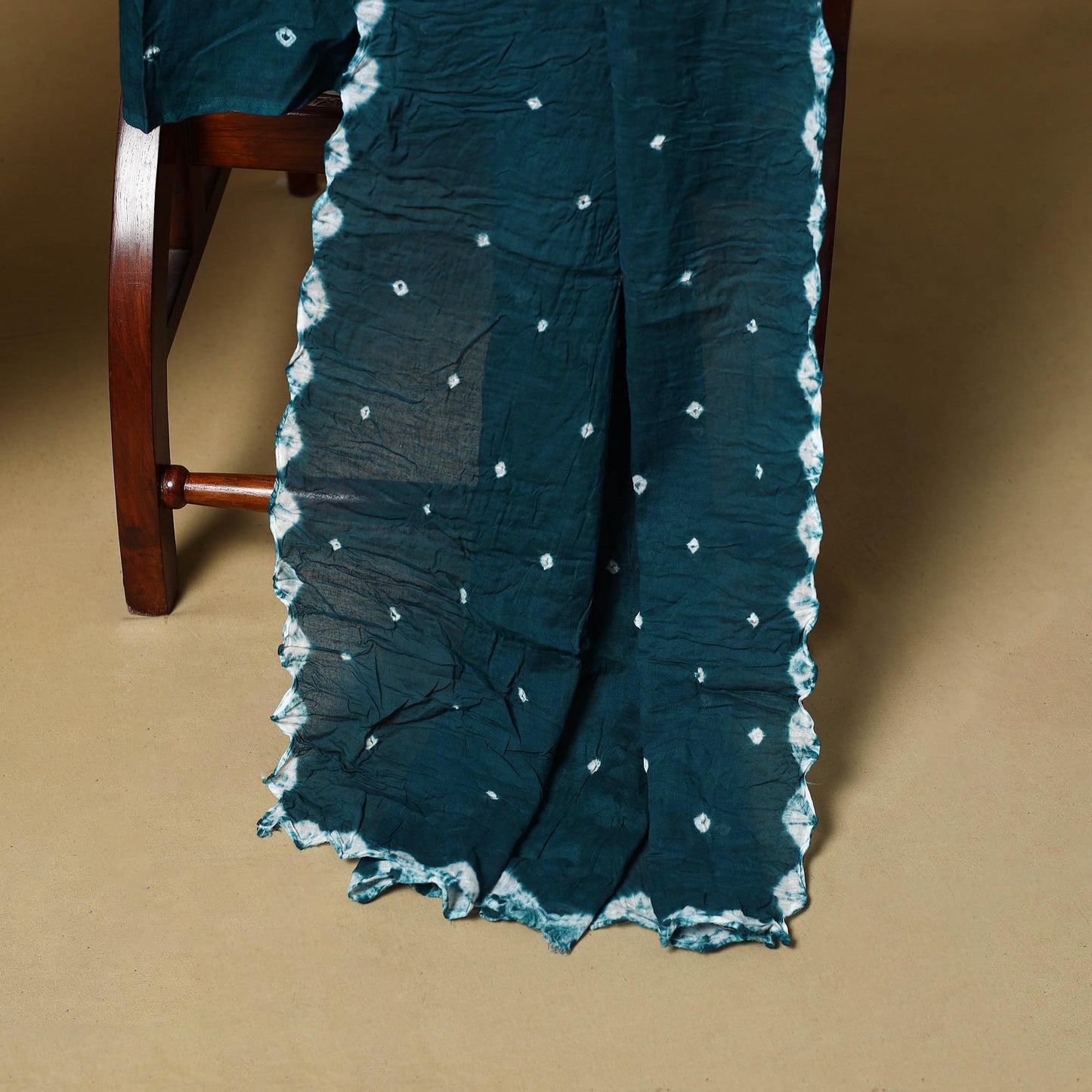 Kutch tie-dye bandhani satin cotton 3pc unstitched dress