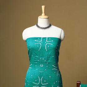 Kutch tie-dye bandhani satin cotton 3pc unstitched dress