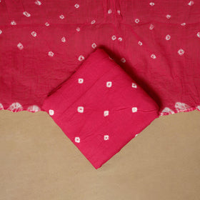 Kutch tie-dye bandhani satin cotton 3pc unstitched dress