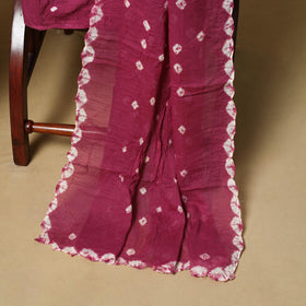 Kutch tie-dye bandhani satin cotton 3pc unstitched dress