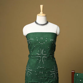 Kutch tie-dye bandhani satin cotton 3pc unstitched dress