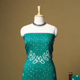 Kutch tie-dye bandhani satin cotton 3pc unstitched dress