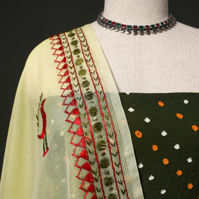 Kutch tie-dye cotton bandhani 2pc unstitched dress material