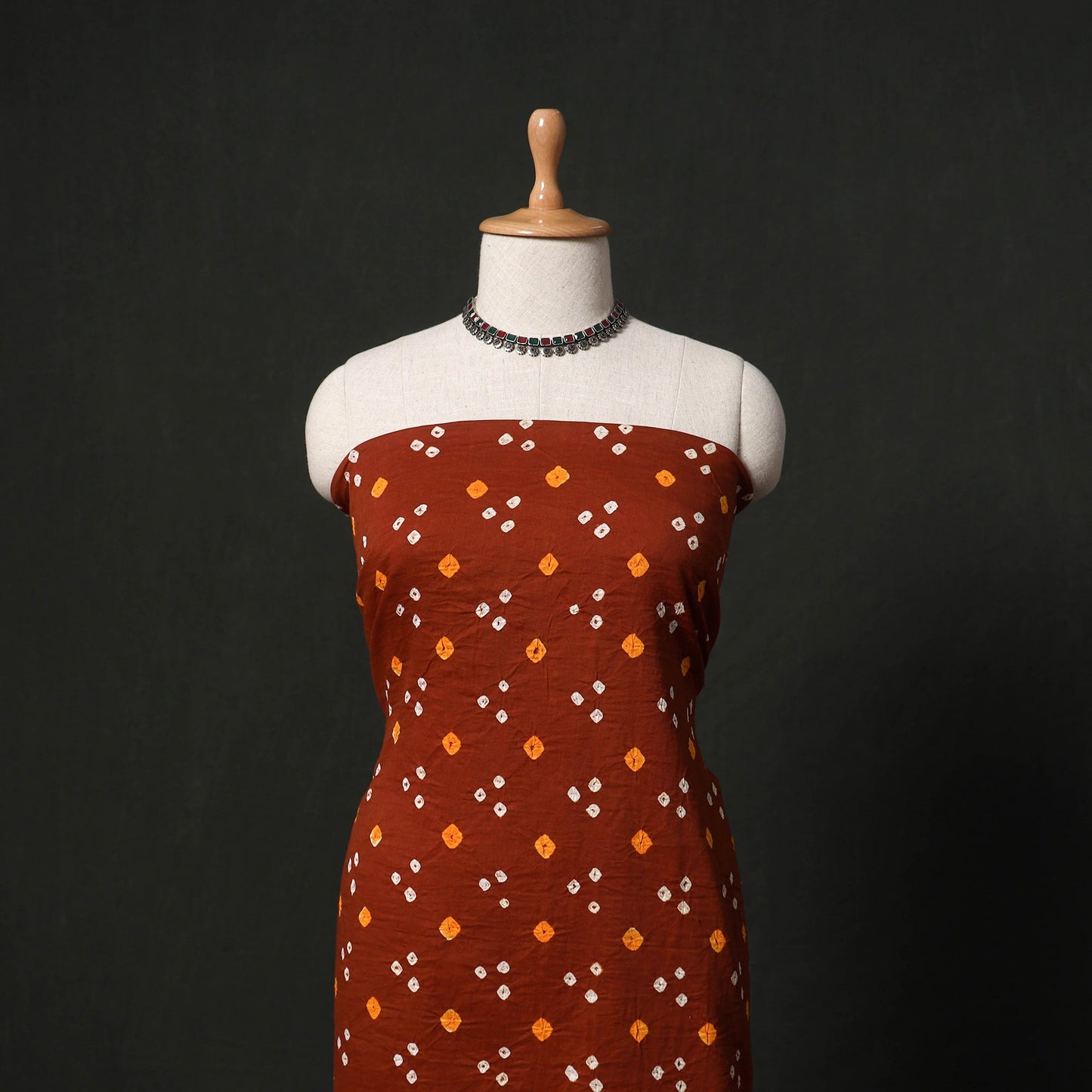 Kutch tie-dye cotton bandhani 2pc unstitched dress material