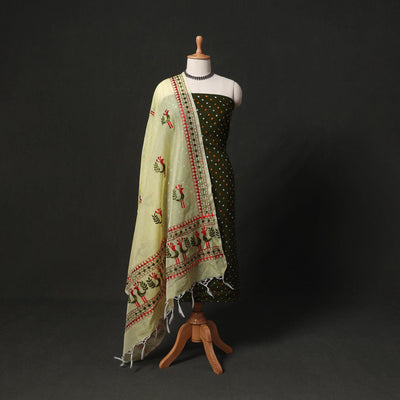 Kutch tie-dye cotton bandhani 2pc unstitched dress material