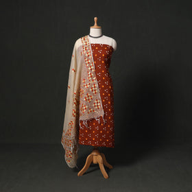 Kutch tie-dye cotton bandhani 2pc unstitched dress material