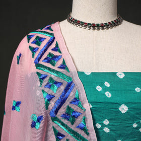 Kutch tie-dye cotton bandhani 2pc unstitched dress material
