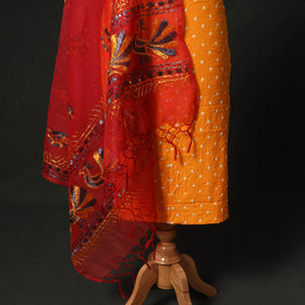 Kutch tie-dye cotton bandhani 2pc unstitched dress material