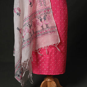 Kutch tie-dye cotton bandhani 2pc unstitched dress material