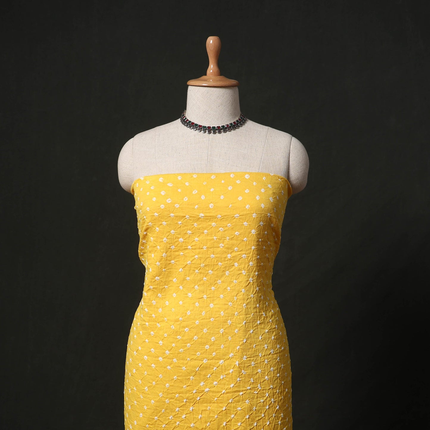 Kutch tie-dye cotton bandhani 2pc unstitched dress material