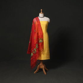 Kutch tie-dye cotton bandhani 2pc unstitched dress material