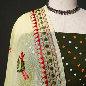 Kutch tie-dye cotton bandhani 2pc unstitched dress material