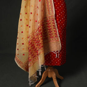 Kutch tie-dye cotton bandhani 2pc unstitched dress material