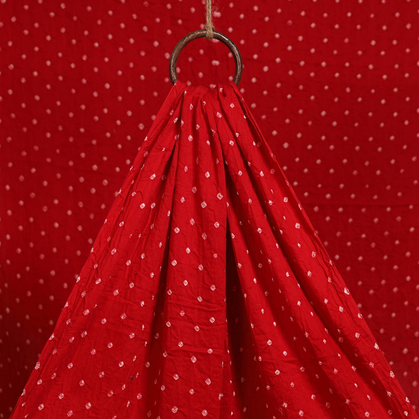 Kutch tie-dye cotton bandhani fabric 01 - handcrafted