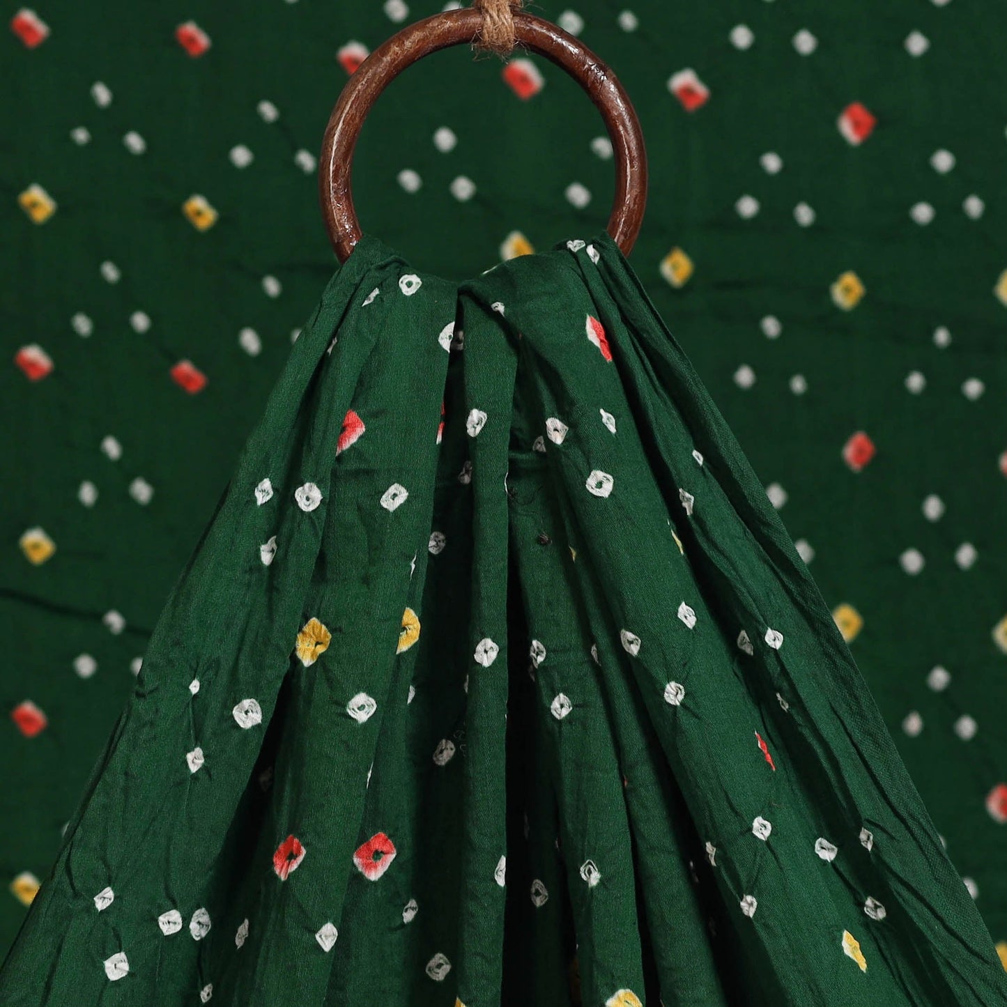 Kutch tie-dye cotton bandhani fabric 07 - handcrafted