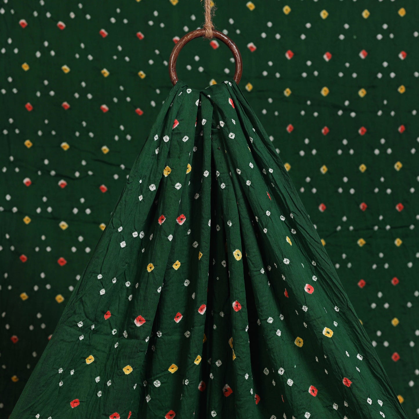 Kutch tie-dye cotton bandhani fabric 07 - handcrafted