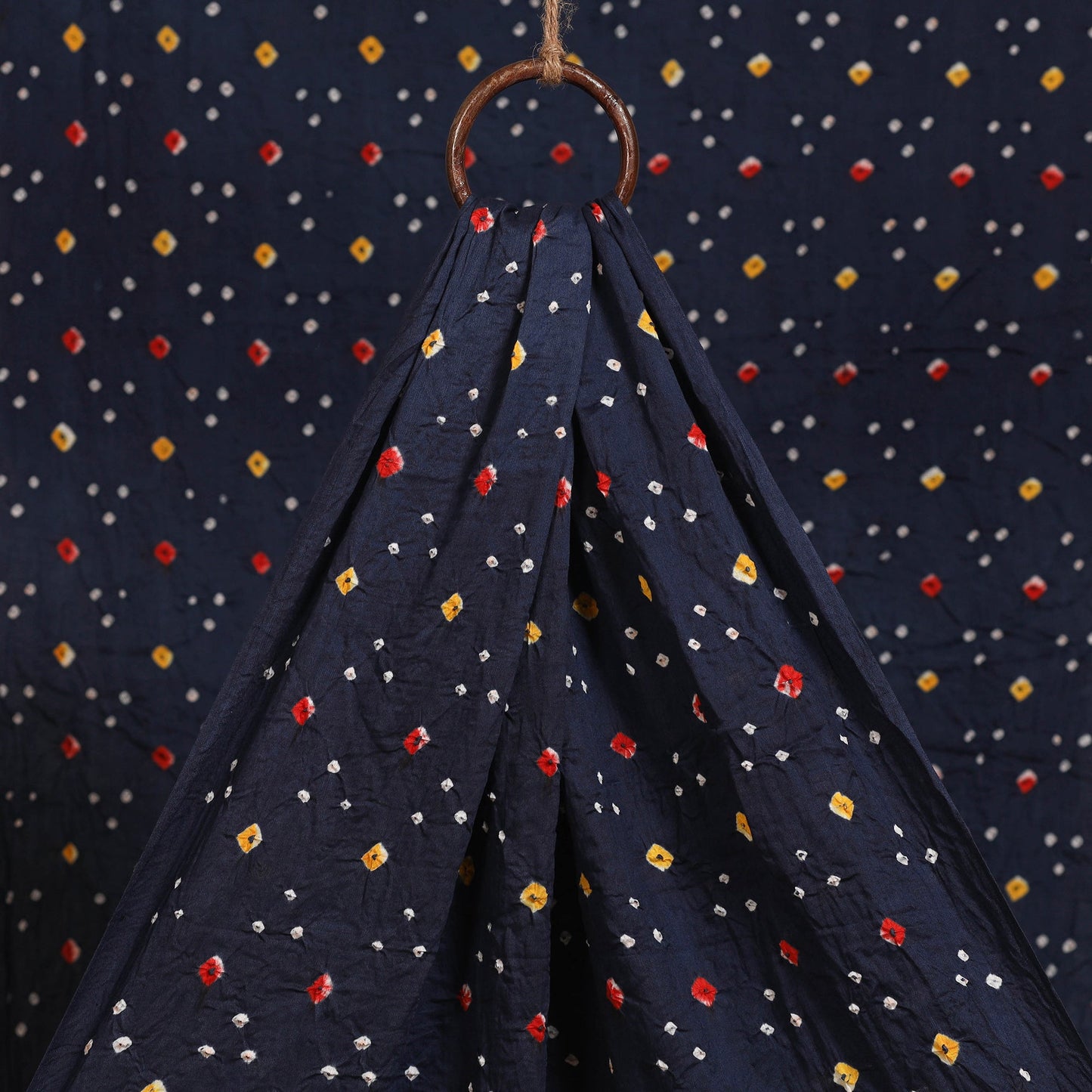 Kutch tie-dye cotton bandhani fabric 10 - handcrafted