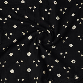 Black Black Kutch Tie-Dye Cotton Bandhani Precut Fabric