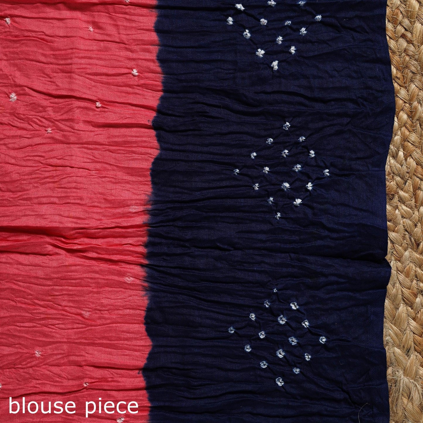 Kutch tie-dye cotton bandhani saree with blouse piece 50