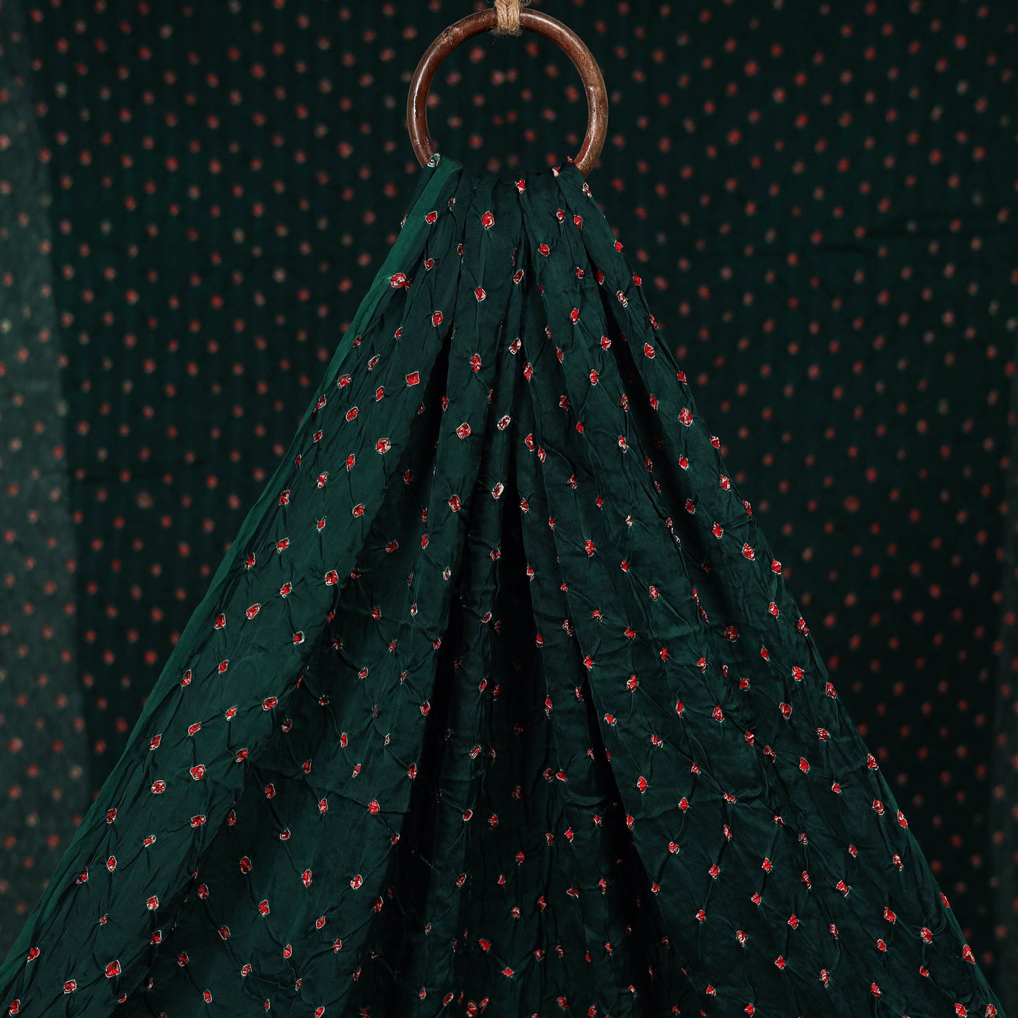 Kutch tie-dye modal silk bandhani fabric 03 - handcrafted