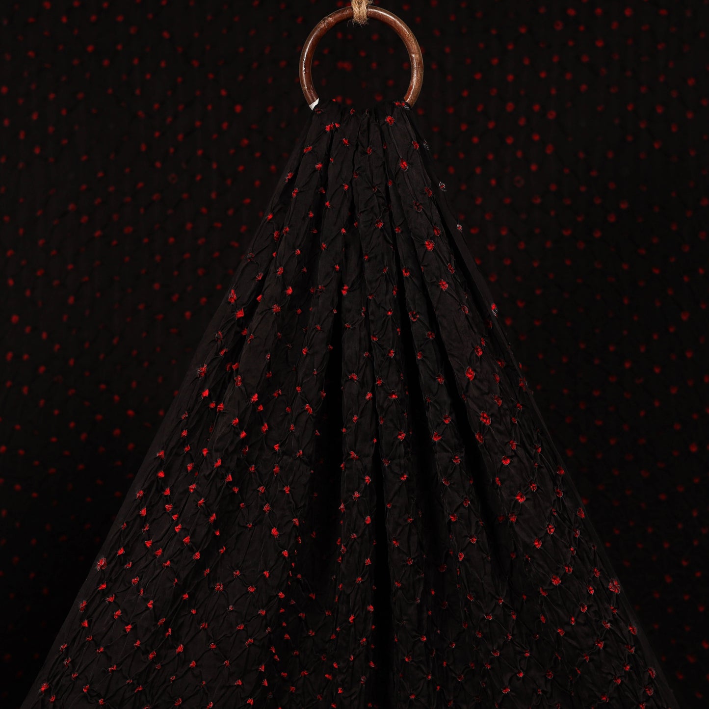 Kutch tie-dye modal silk bandhani fabric 05 - handcrafted