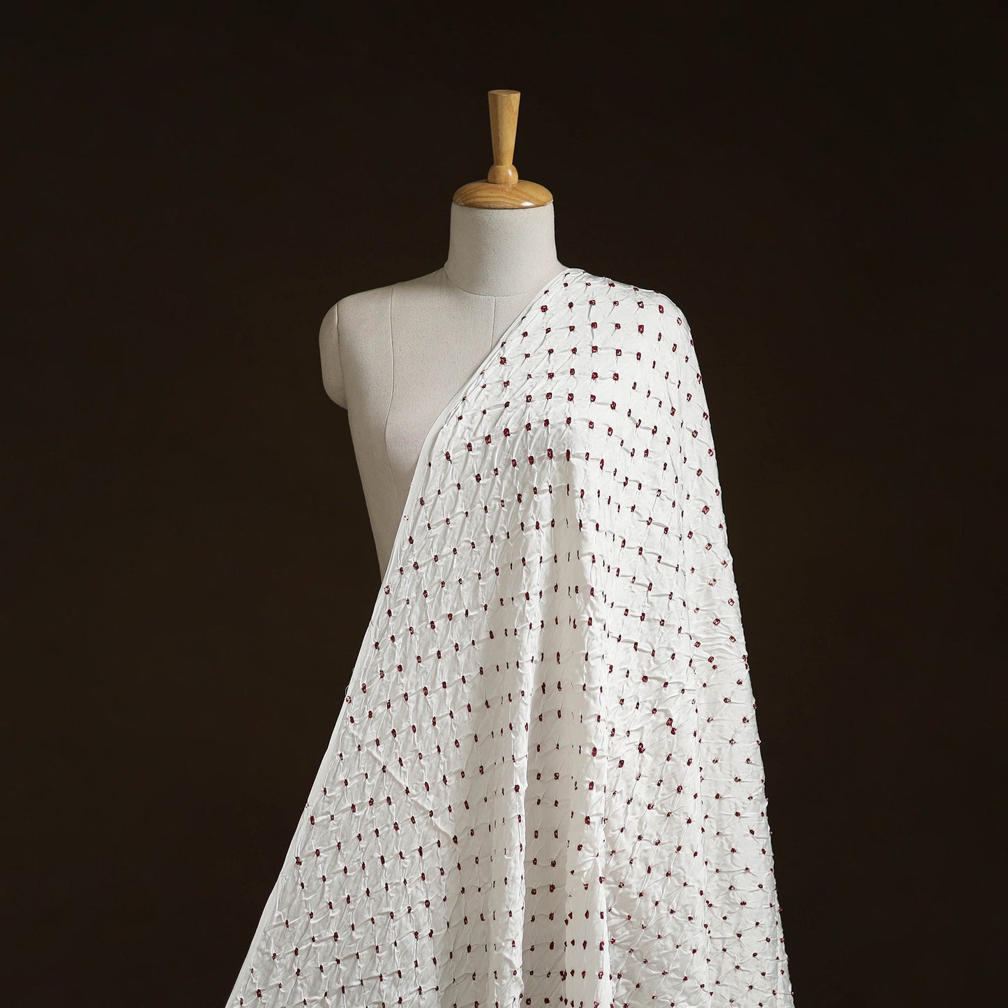 Kutch tie-dye modal silk bandhani fabric 06 - handcrafted