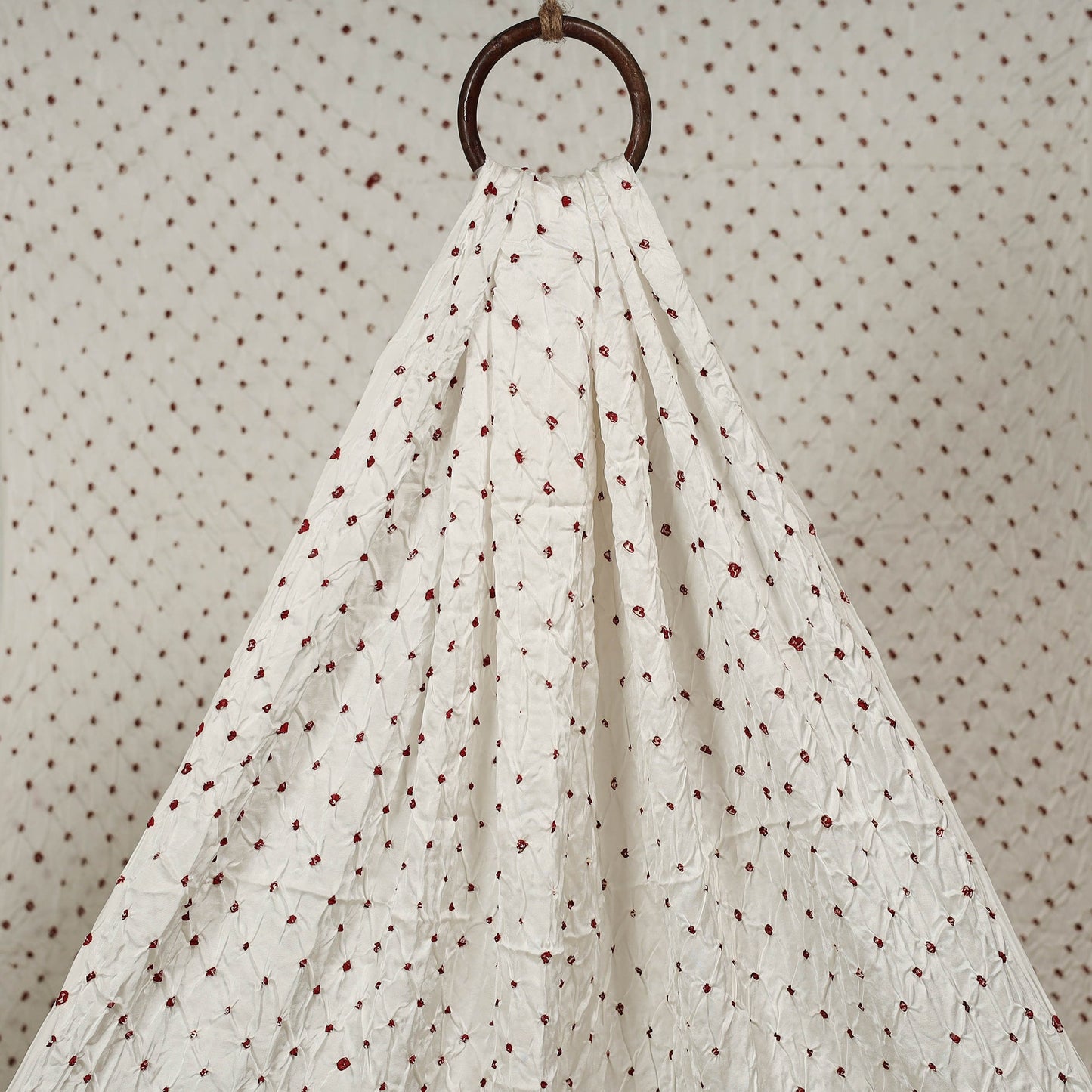 Kutch tie-dye modal silk bandhani fabric 06 - handcrafted