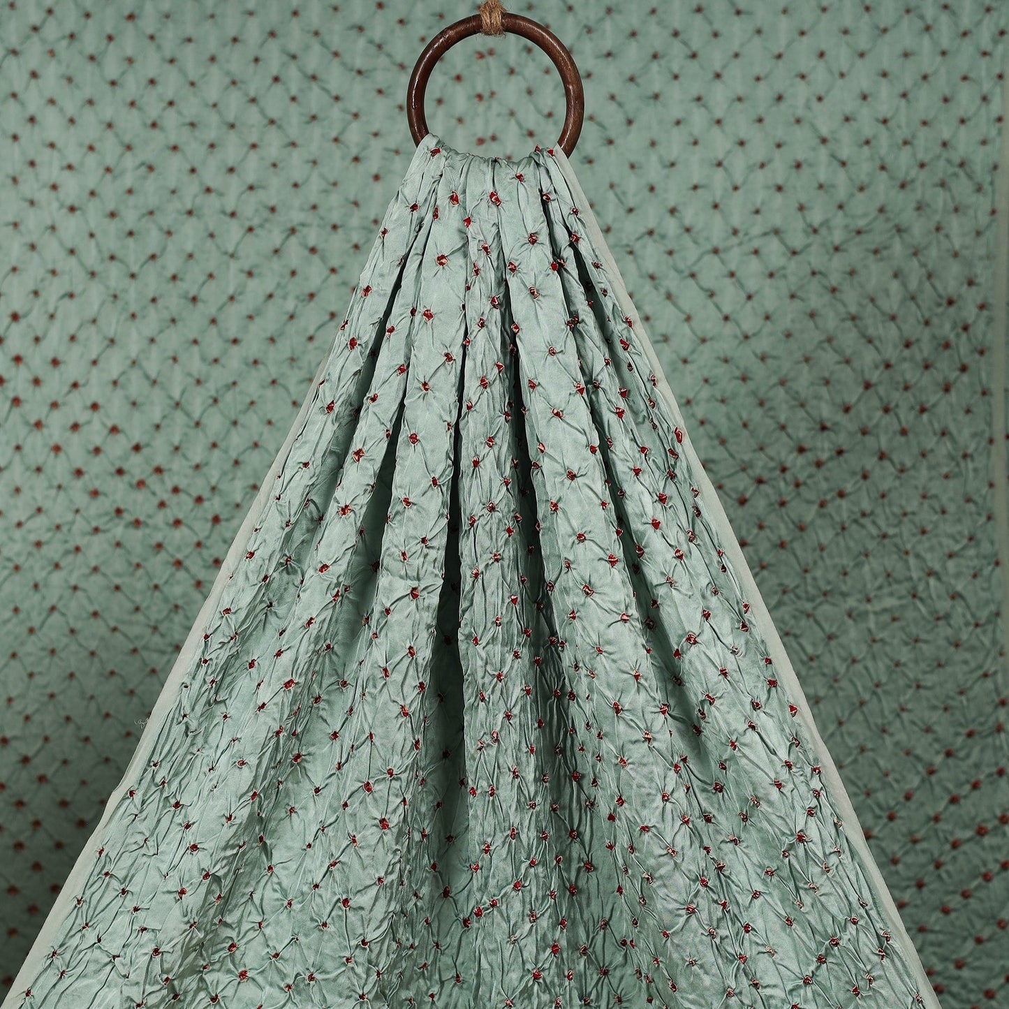 Kutch tie-dye modal silk bandhani fabric 07 - handcrafted