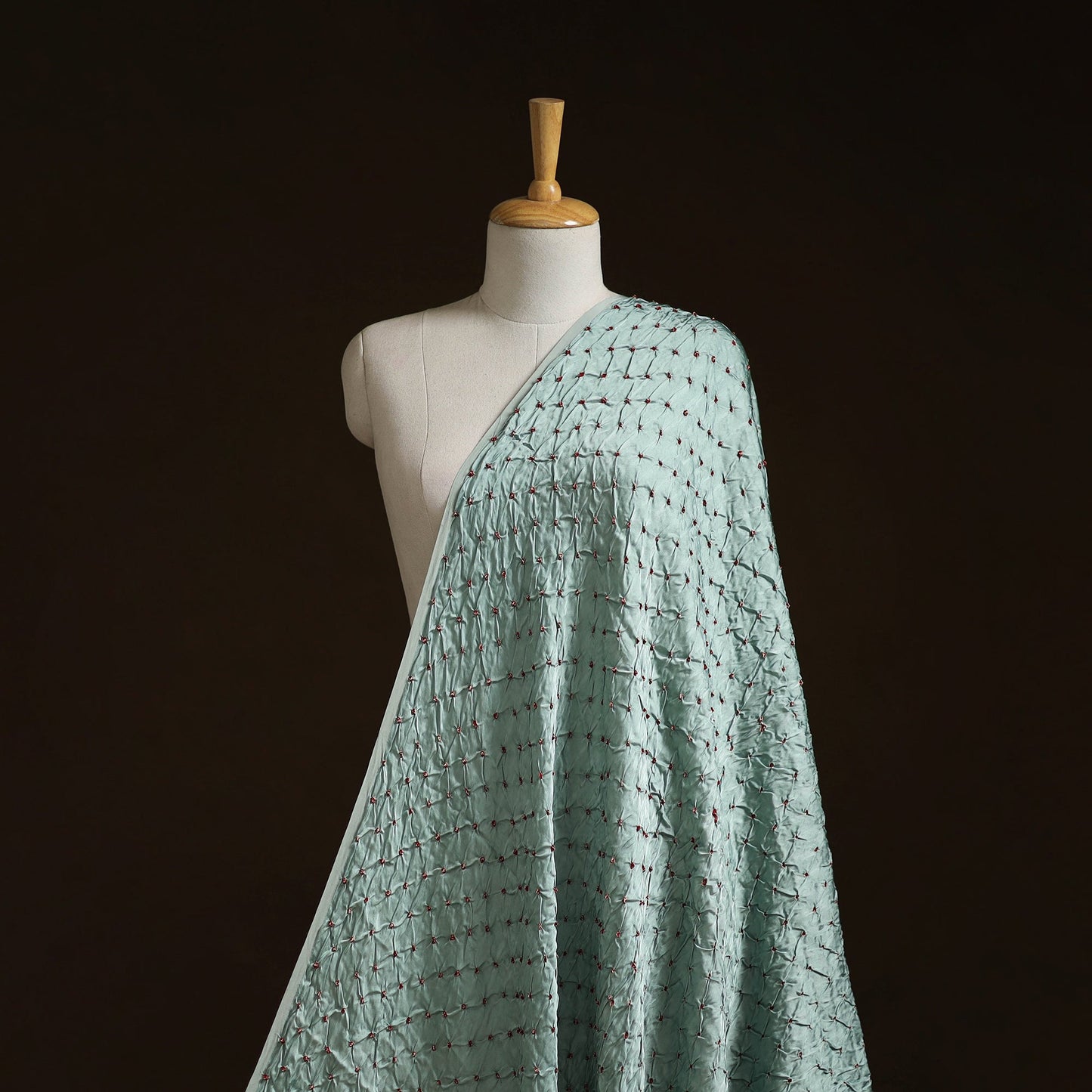 Kutch tie-dye modal silk bandhani fabric 07 - handcrafted