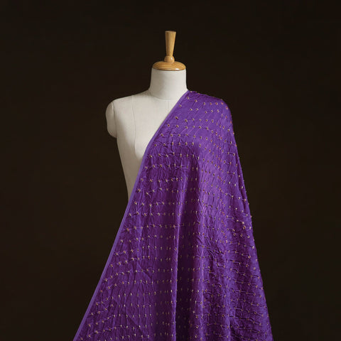 Kutch tie-dye modal silk bandhani fabric 15 - handcrafted