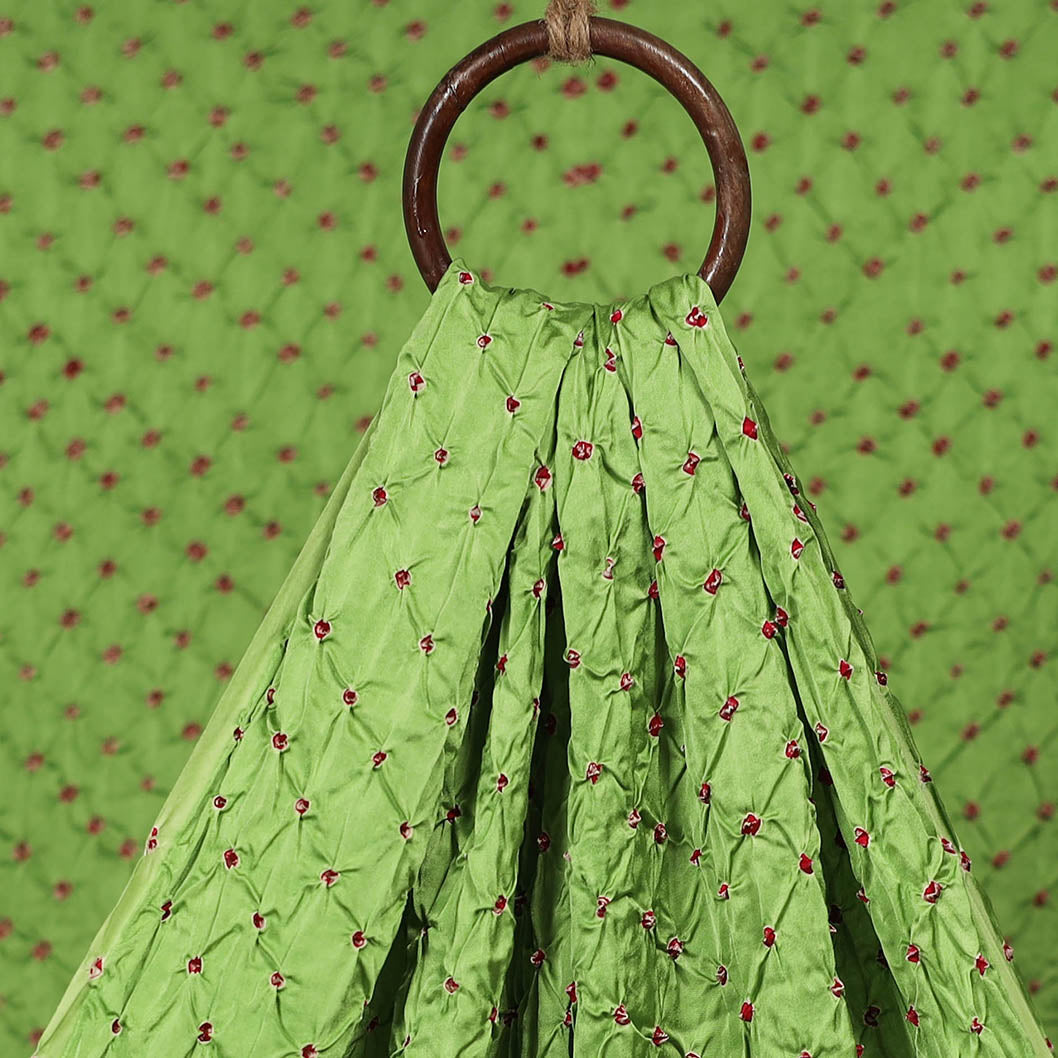 Kutch tie-dye modal silk bandhani fabric 19 - handcrafted