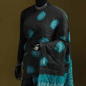 Kutch tie-dye pure cotton bandhani saree 01 - handcrafted