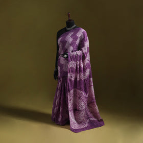 Kutch tie-dye pure cotton shibori saree 24 - handcrafted