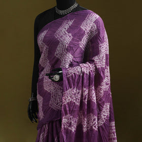 Kutch tie-dye pure cotton shibori saree 24 - handcrafted